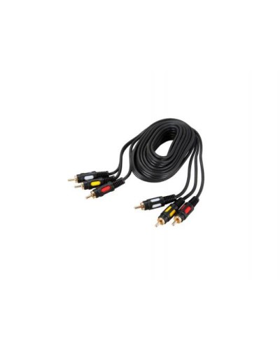 Шнур 3 RCA Plug - 3 RCA Plug 1.5 м GOLD (10шт/уп) REXANT 17-0212 в Рубцовске Патч-корды и пигтейлы Pintop.ru