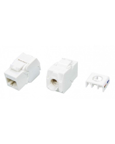 Вставка Keystone Jack RJ-45(8P8C) Hyperline KJ8-8P8C-C6A-180-TLS-WH в Рубцовске Модули Keystone Pintop.ru