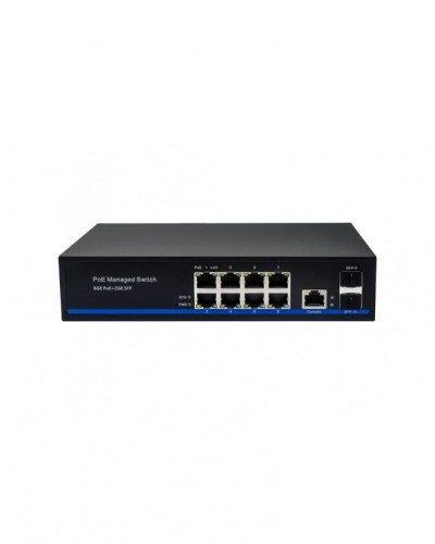 Управляемый L2 PoE коммутатор Gigabit Ethernet на 8 RJ45 PoE + 2 x GE SFP порта NST NS-SW-8G2G-PL в Рубцовске Коммутаторы Pintop.ru