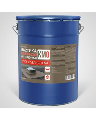 Мастика кровельная огнезащитная Огнеза «ОГНЕЗА-ОКМ», ведро 20 кг., цвет черный в Рубцовске Дополнительное оборудование пожаротушения Pintop.ru