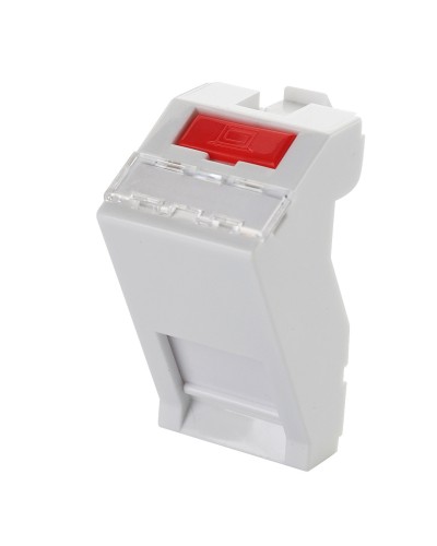 Адаптер 45 × 22,5 мм для 1 модуля Keystone, наклонный, белый Eurolan (16B-45-05WT) в Рубцовске Модули Keystone Pintop.ru