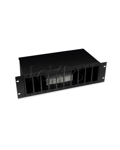 Кросс бокс оптический 19 3U на 10 адаптерных панелей Cabeus (FO-19-10FP-BK) в Рубцовске Кросс оптический Pintop.ru