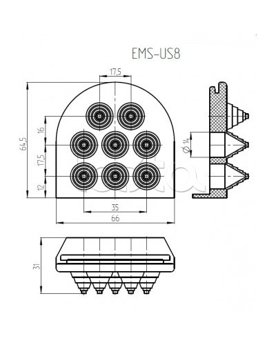 Ввод кабельный Elbox EMS-US8 в Рубцовске Аксессуары для стоек и шкафов Pintop.ru