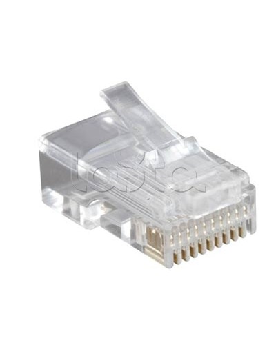 Разъем RJ-50(10P10C), универсальный (для одножильного и многожильного кабеля), для круглого кабеля, напыление 6µ/ 6 микродюймов (10шт) Hyperline PLUG-10P10C-U-06 в Рубцовске Коннекторы и разъемы Pintop.ru