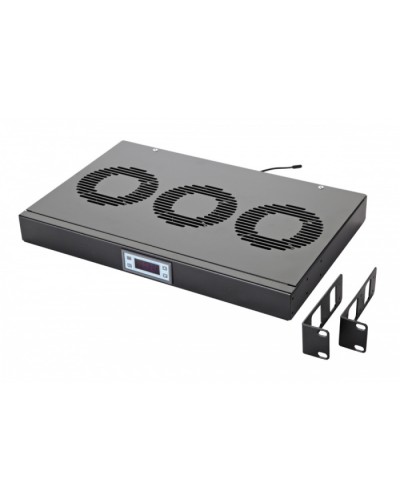 Панель вентиляционная с 3 вентиляторами, с контроллером Eurolan 60A-91-10-30BL в Рубцовске Вентиляторные модули Pintop.ru