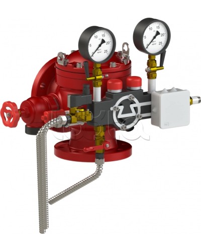 Узел управления дренчерный с комбинированным приводом Спецавтоматика УУ-Д100/1,6 (Э24, Г0,07)-ВФ.О4 в Рубцовске Устройства пуска водяного пожаротушения Pintop.ru