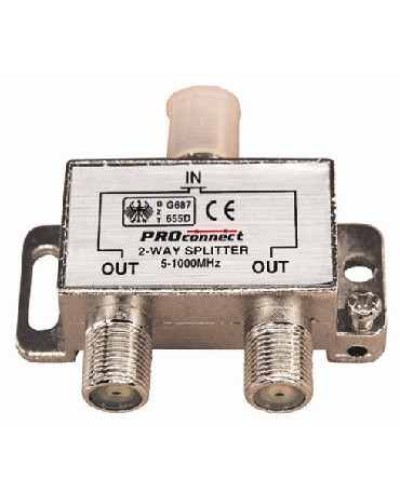 Делитель ТВ х 2 под F разъём 5-1000 МГц (10шт/уп) PROCONNECT 05-6021 в Рубцовске Коммутационные изделия Pintop.ru