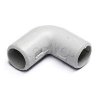 Угол 90° (из двух частей) для труб D25 мм (цвет чёрный) Экопласт 41225-BL