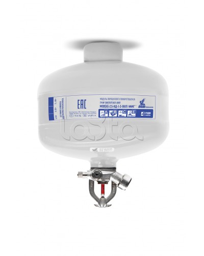 Модуль порошкового пажаротушения ПОЖТЕХНИКА МПП-2,5/68 МИГ (температура срабатывания +68°С) (белый) в Рубцовске Огнетушители Pintop.ru