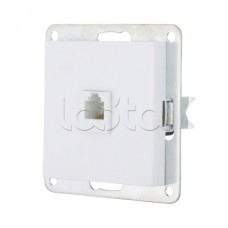Розетка телефонная RJ-12 с накладкой (белый) LK 80 Экопласт (845504-1)