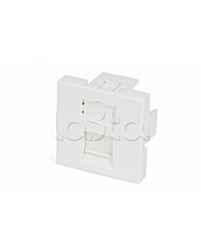 Вставка 45x45 (аналог Mosaic) для 1 модуля формата Keystone Jack, со шторкой Hyperline SIP2-1K-M45-45 в Рубцовске Модули Keystone Pintop.ru