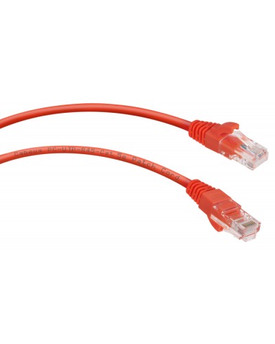 Патч-корд UTP, категория 5e, 0.5 м, неэкранированный, красный Cabeus PC-UTP-RJ45-Cat.5e-0.5m-RD в Рубцовске Патчкорды (медные) Pintop.ru
