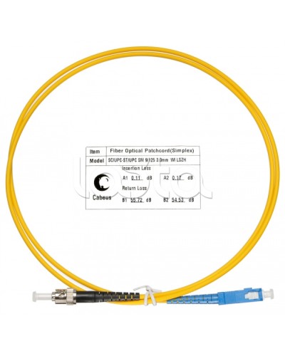 Патч-корд волоконно-оптический SM 9/125 simplex SC-ST LSZH (1,5 м) Cabeus FOP(s)-9-SC-ST-1,5m в Рубцовске Патч-корды оптические Pintop.ru