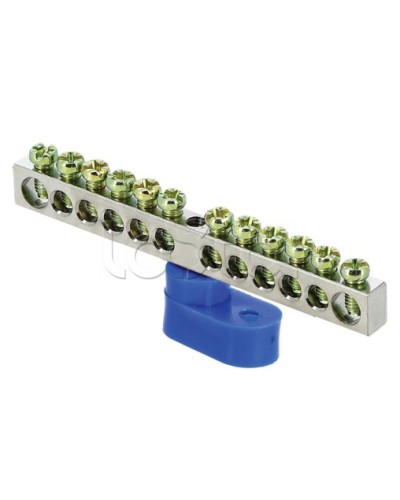 Шина 0 N (6x9мм) 12 отв. цинк синий угловой изолятор EKF PROxima (sn1-63-12-1) в Рубцовске Клеммные колодки Pintop.ru
