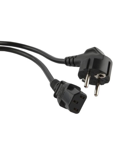 Кабель питания с заземлением Hyperline PWC-IEC13-IEC14-1,0-BK в Рубцовске Патч-корды и пигтейлы Pintop.ru