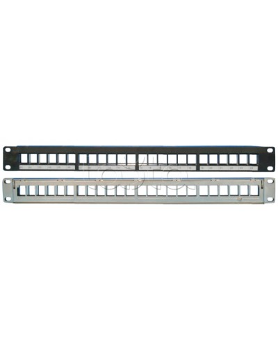 Наборная коммутационная панель 19”, 1U, 24 порта UTP/FTP Eurolan (27F-00-24BL) в Рубцовске Коннекторы Pintop.ru