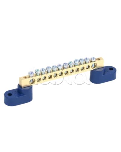 Шина N ноль на двух угловых изоляторах ШНИ-6х9-12-У2-С IEK (YNN10-69-12C2-K07) в Рубцовске Клеммные колодки Pintop.ru