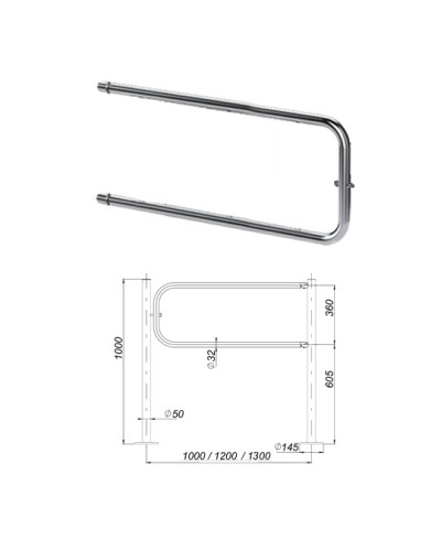 Створка ограждения поворотная 1300 мм Oxgard ВЗР 1996.09.03-02 в Рубцовске Ограждения Pintop.ru
