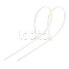 Стяжка нейлоновая неоткрывающаяся, безгалогенная (halogen free) 300x3.6мм, белая (100 шт)