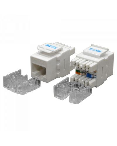 Модуль Keystone RJ45, Cat.6, UTP, 180 градусов, белый TWT (TWT-OK45UTP180/6-WH) в Рубцовске Модули Keystone Pintop.ru