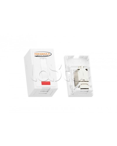 Розетка RJ45 1 порт кат.6 белая NIKOMAX (NMC-WO1UE2-FT-ST-WT) в Рубцовске Розетки компьютерные и телефонные Pintop.ru
