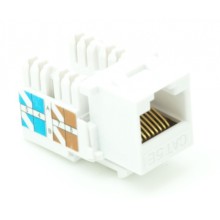 Модуль-вставка типа Keystone, Кат.5e (Класс D), 100МГц, RJ45/8P8C, 110/KRONE, T568A/B, неэкранированный, белый, уп-ка 10шт. NETLAN EC-UKJ-UD2-WT-10