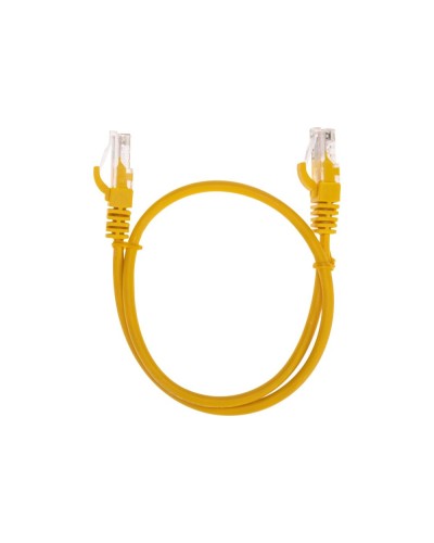 Патч-корд U/UTP, CAT 5e, RJ45-RJ45, 26AWG, LSZH, желтый, 0,5м REXANT 02-0105-05 в Рубцовске Патчкорды (медные) Pintop.ru