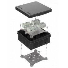 Коробка огнестойкая для о/п двухкомпонентная 60-0303-9005-FR6.0-4-8-Р Е15-Е60 100х100х40 Промрукав (60-0303-9005-FR6.0-4-8-Р)