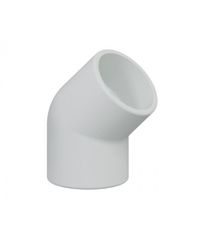 Поворот 45гр., дляаспирационной системы D25мм, АБС, цвет белый (10шт) Экопласт (49225-10W) в Рубцовске Пожарные извещатели Pintop.ru