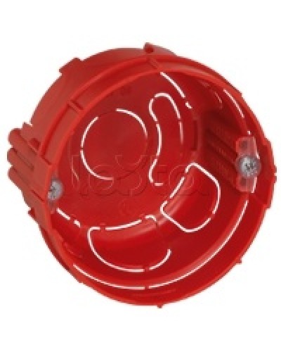 Коробка установочная D65x40мм со стык. ушками межцентр. 71мм, IP20, красный Экопласт 44660 в Рубцовске Распределительные коробки Pintop.ru