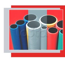 NR110 Двустенная труба ПНД жёсткая, тип 750, SN16, D110мм (1шт=5,7м) цвет красный Экопласт (80110-57)