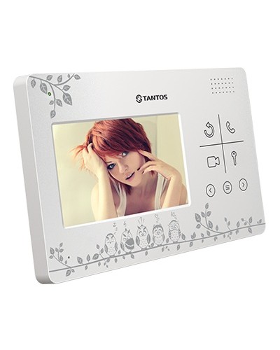 Монитор цветного видеодомофона с кнопочным управлением Tantos LILU LE Совы в Рубцовске Вызывные видеопанели малоабонентные Pintop.ru