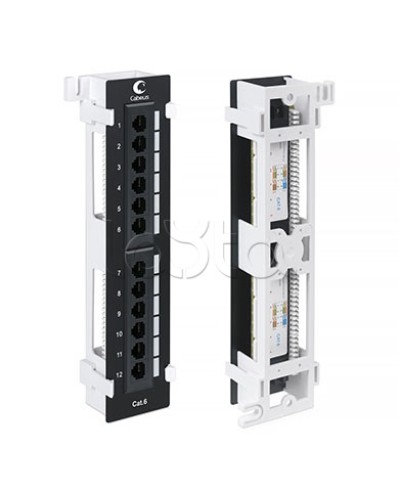 Патч-панель настенная, 12 портов RJ-45 Cabeus (PL-12-CAT.6-WL-DUAL IDC) в Рубцовске Патч панель Pintop.ru