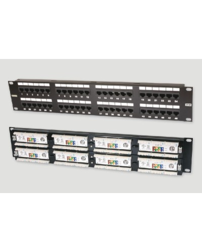 Патч-панель 19, 2U, 48xRJ45 категория 5е Eurolan (27B-U5-48BL) в Рубцовске Патч панель Pintop.ru