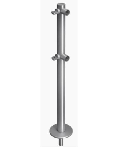 Стойка ограждения съемнаяL-образная с 2-мя полупетлями слева Oxgard ВЗР 1996Р.20-03 в Рубцовске Ограждения Pintop.ru