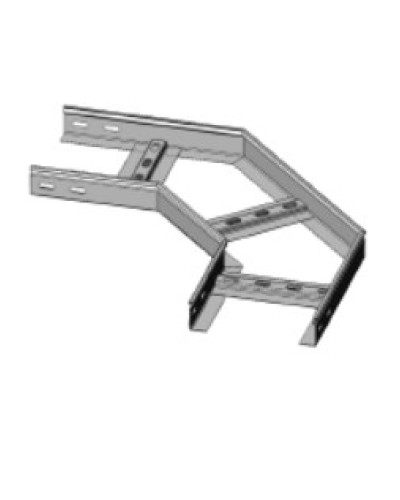 Угол горизонтальный 90° 100х50 (1,2) для лестничного лотка ПожТехКабель (650-500) в Рубцовске Кабельные лотки Pintop.ru