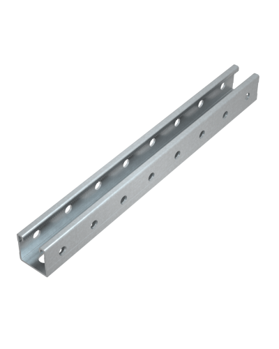 Страт-профиль 41х41 L1600 мм s:1,5 (тройная перфорация) HD КМ-Профиль (STP41-41-1600 3P HD) в Рубцовске Аксессуары для лотков Pintop.ru