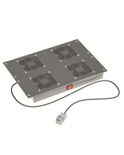 19 Вентиляторный модуль 4 вентилятора с термостатом для 19 IT-корпусов STI/CQE, RAL9005 DKC (R519VSIT4FTB) в Рубцовске Вентиляторные модули Pintop.ru