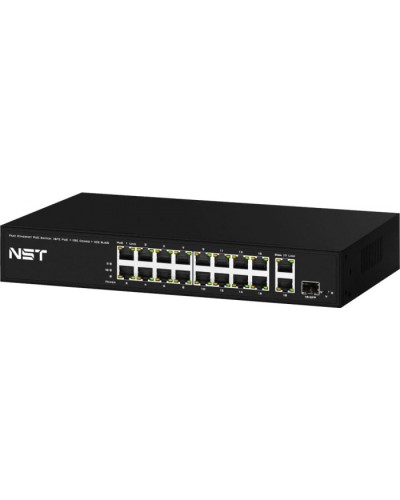 PoE коммутатор Fast Ethernet на 16 x RJ45 PoE + 2 x RJ45 GE + 1 SFP GE порта NST NS-SW-16F3G-P в Рубцовске Коммутаторы Pintop.ru