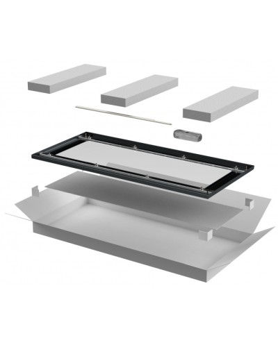 ITK LINEA E Дверь стеклянная 600мм шкафа 33U чер. (LE05-33U6X-DR) в Рубцовске Аксессуары для стоек и шкафов Pintop.ru