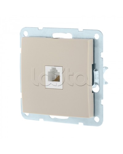Розетка компьютерная RJ-45 кат. 5е с накладкой (бежевый) LK60 Экопласт (866101-1) в Рубцовске Розетки компьютерные и телефонные Pintop.ru