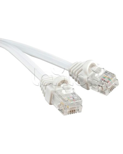 Патч-корд 6p4c телефонный, 10 м, белый Cabeus PC-TEL-RJ12-10m в Рубцовске Патчкорды (медные) Pintop.ru