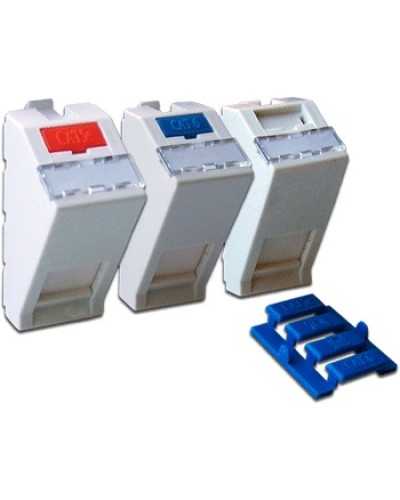 Вставка 22.5х45 на 1 кейстоун, угловая, со шторкой, маркировкой, иконками, белая LANMASTER LAN-SIP-22A-WH в Рубцовске Коммутационные изделия Pintop.ru