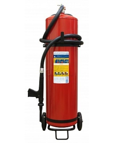 Огнетушитель ПОЖТЕХНИКА ОВП-80(з) МИГ летний (ФторПАВ) на съемн.тележке с перекр. стволом (баллон 100 л, ОТВ 80 л) в Рубцовске Огнетушители Pintop.ru