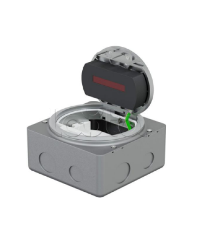 LUK/1,5BR66 Люк в пол на 1,5 поста (45х45мм), с суппортом и коробкой, латунь IP66 (70030) в Рубцовске Системы лючков и колонн Pintop.ru