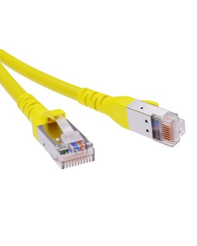 Патч-корд экранированный CAT6A SF/UTP 4х2, LSZH, желтый, 1.5м DKC RN6ASF4515YL в Рубцовске Патчкорды (медные) Pintop.ru
