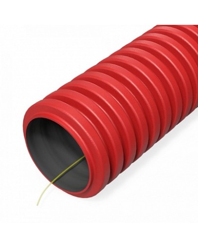 Труба гофрированная двустенная ПНД гибкая тип 450 (SN34) с/з красная d32 мм (100м/уп) Промрукав (PR15.0250) в Рубцовске Труба гофрированная Pintop.ru