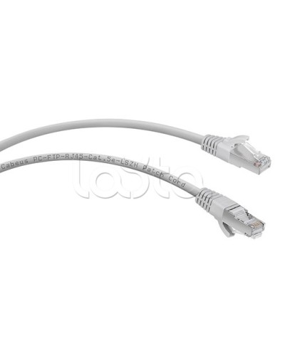 Патч-корд FTP, категория 5e, 0.3 м, LSZH, экранированный, серый Cabeus PC-FTP-RJ45-Cat.5e-0.3m-LSZH в Рубцовске Патчкорды (медные) Pintop.ru