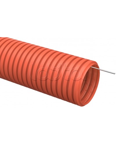 Труба гофр. ПНД 16 мм с зондом (100 м) IEK (CTG20-16-K04-100) в Рубцовске Труба гофрированная Pintop.ru