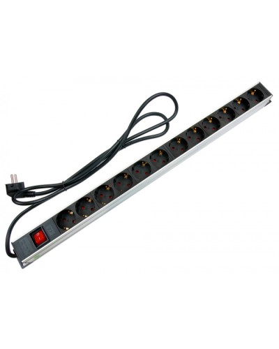 Блок на 12 розеток EU для 19 шкафов Cabeus PDU-12P-2EU в Рубцовске Блоки розеток Pintop.ru